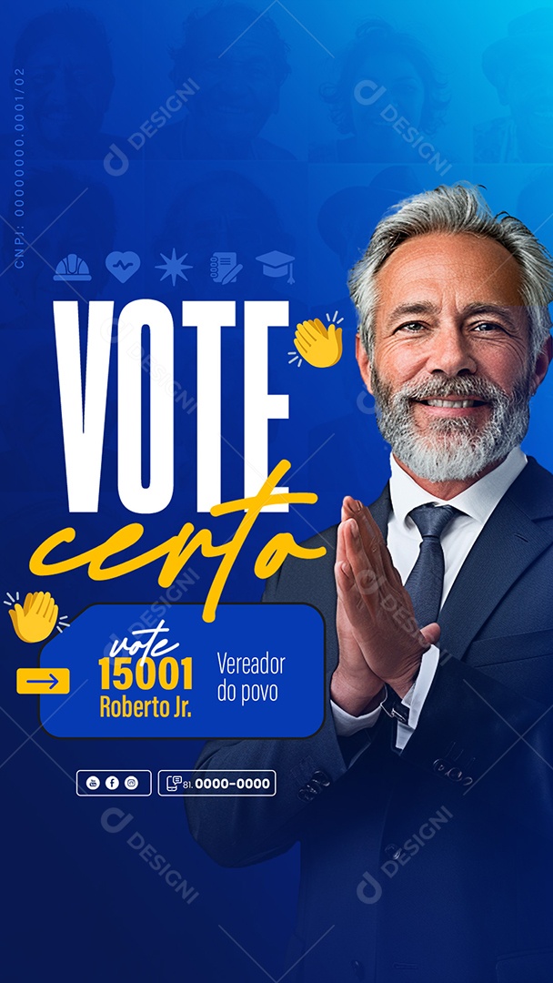 Story Política Eleições Social Media PSD Editável