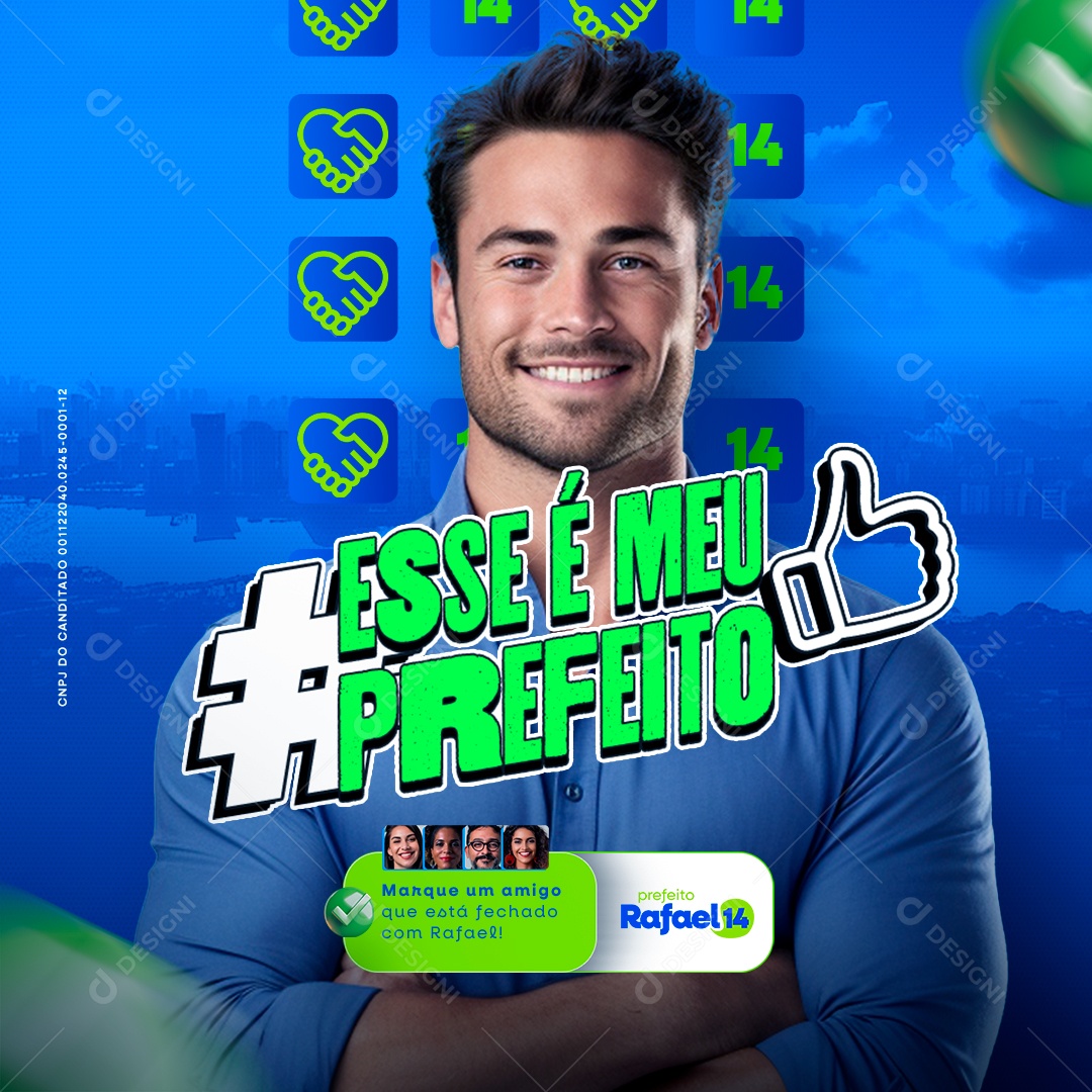 Política Eleição Prefeito Social Media PSD Editável