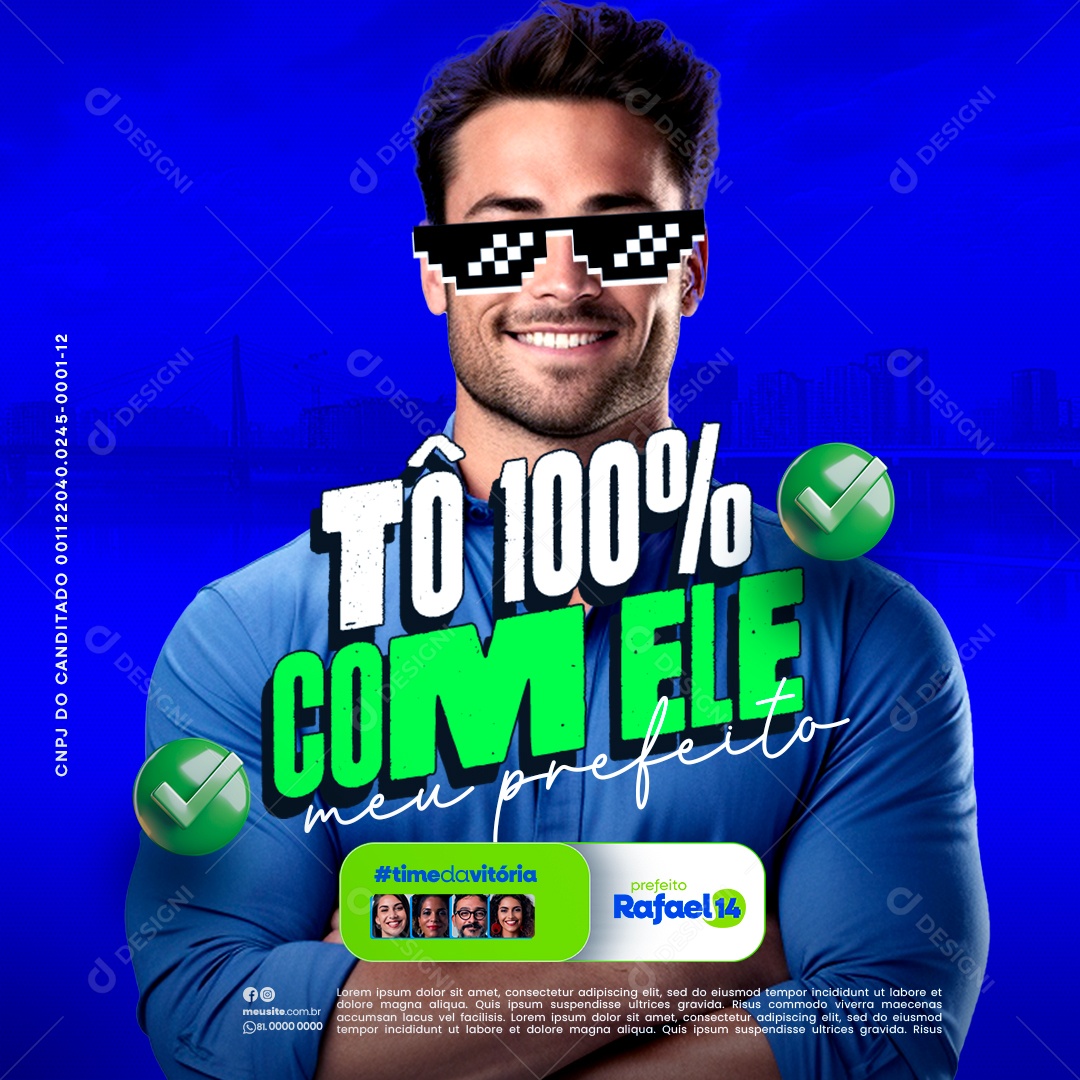 Política Eleição Prefeito Social Media PSD Editável