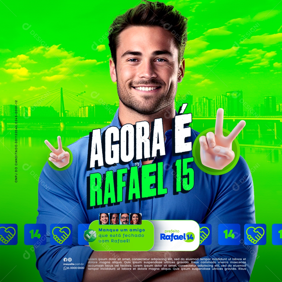 Política Eleição Prefeito Social Media PSD Editável