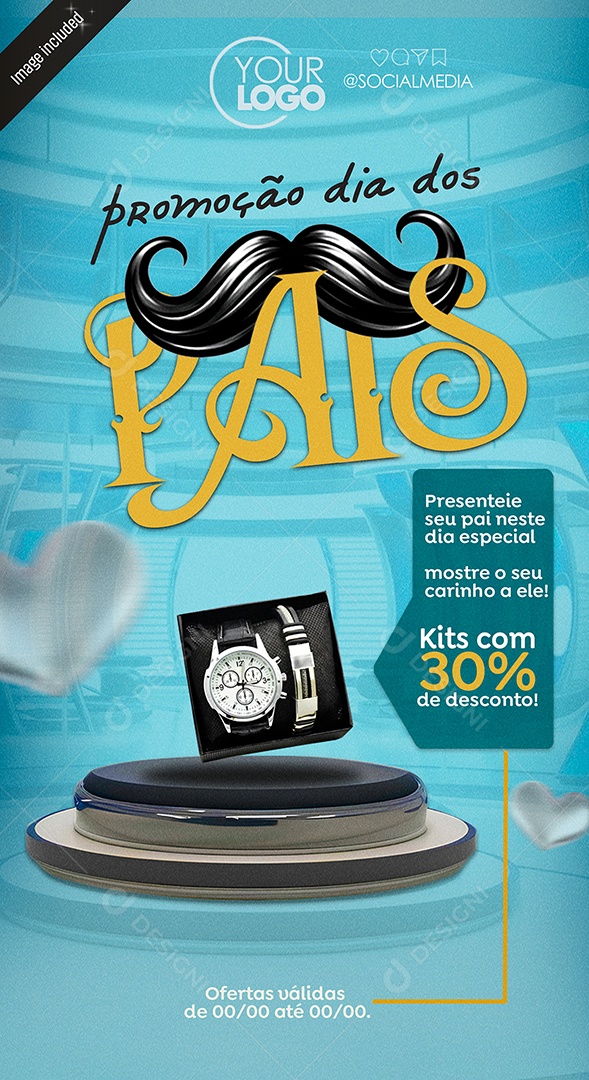 Story Promoção Dia dos Pais Relojoaria Social Media PSD Editável