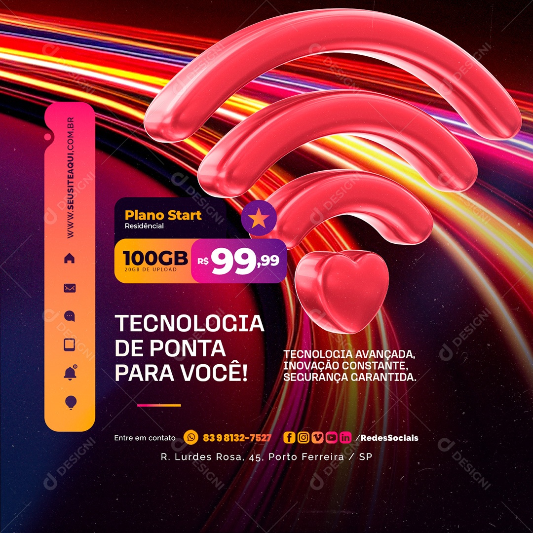 Tecnologia de Ponta para Você Social Media PSD Editável