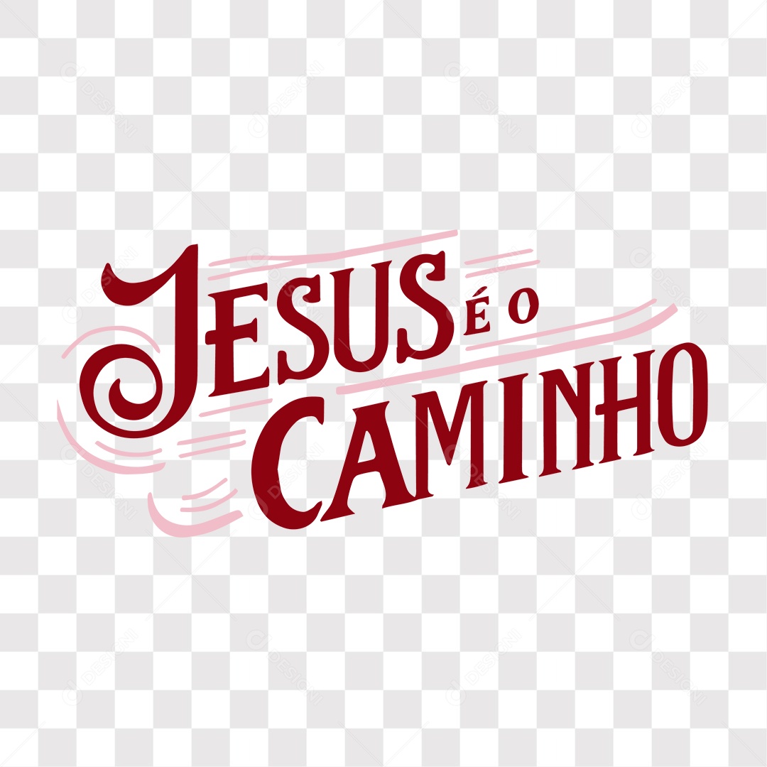 Lettering Religioso Jesus é o Caminho EPS + PNG