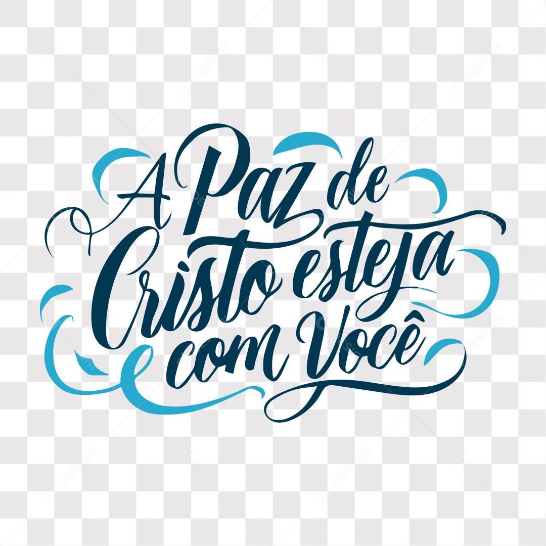 Lettering Religioso A Paz de Cristo Esteja com Você EPS + PNG