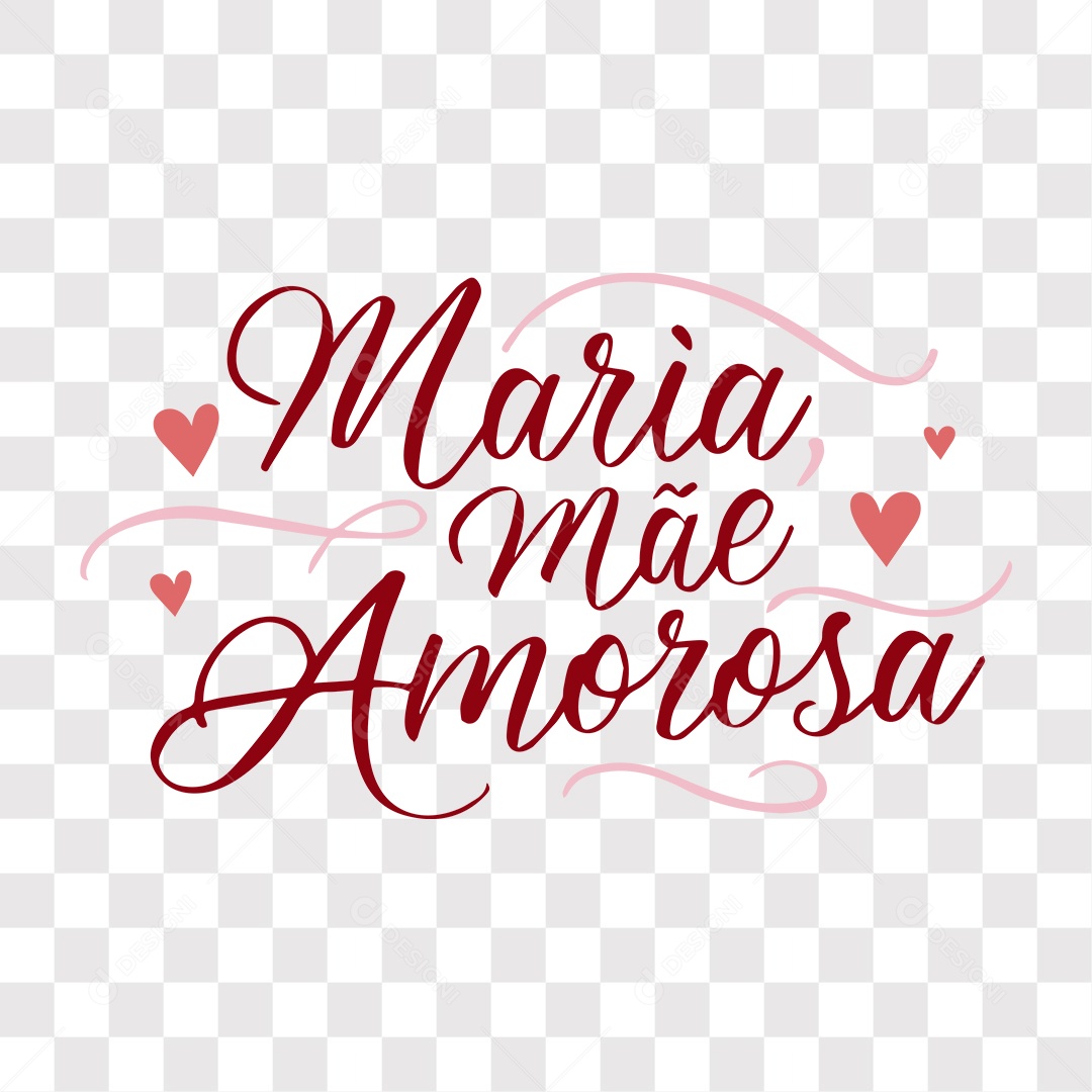 Lettering Religioso Ave Maria Amorosa EPS + PNG
