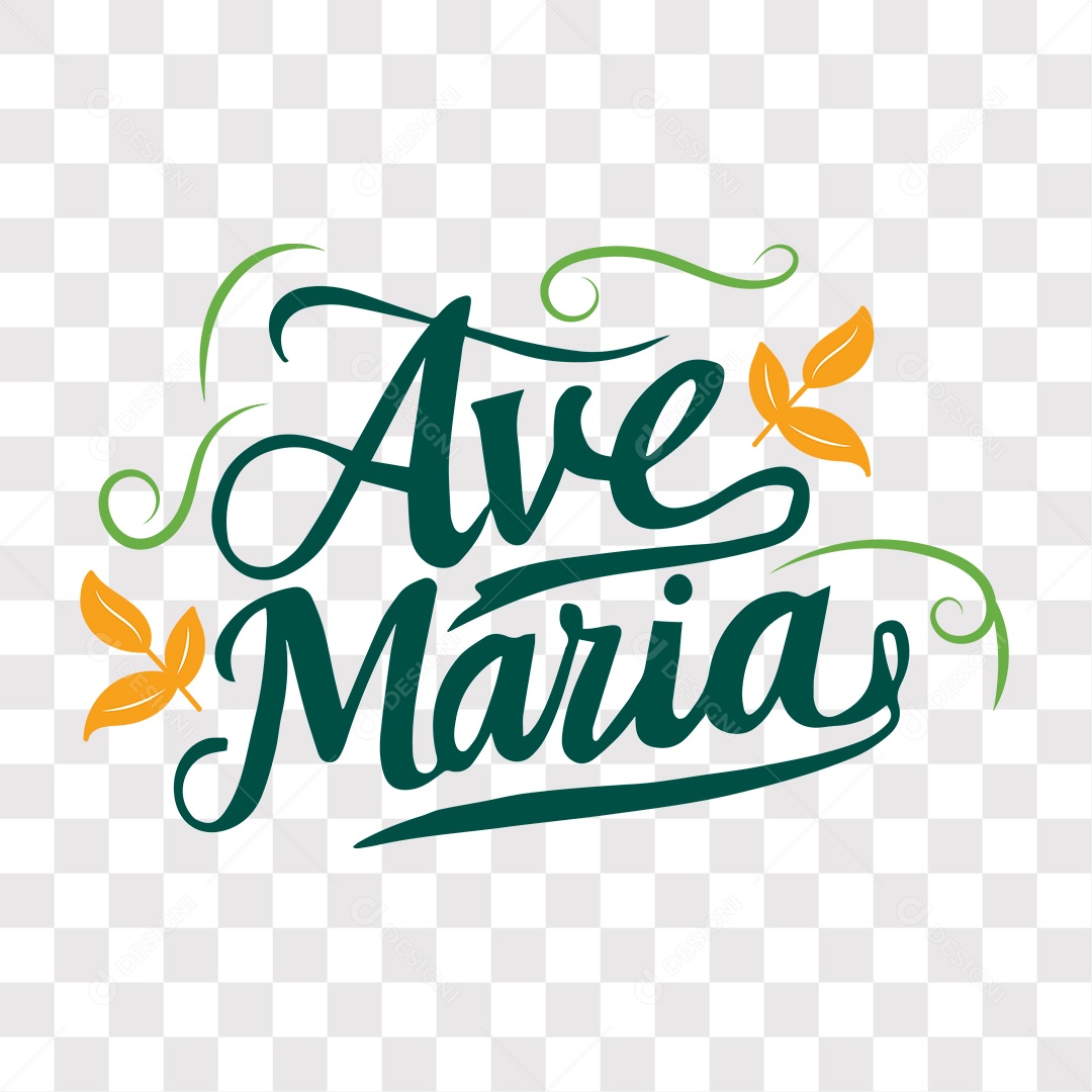 Lettering Religioso Ave Maria EPS + PNG