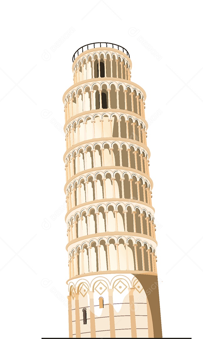 Torre de Pisa Ilustração Vetor EPS