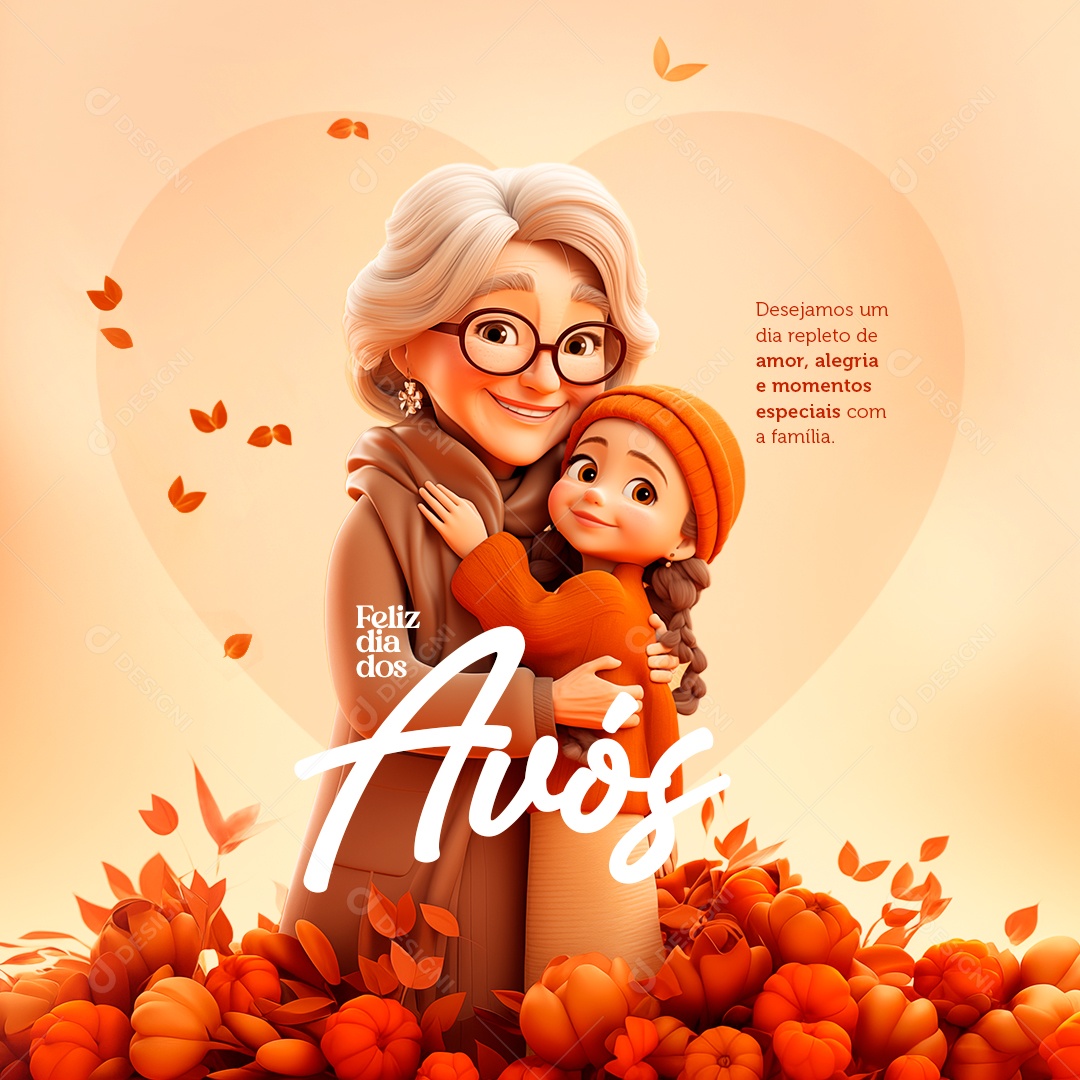 Social Media Feliz Dia dos Avós 26 de Julho PSD Editável