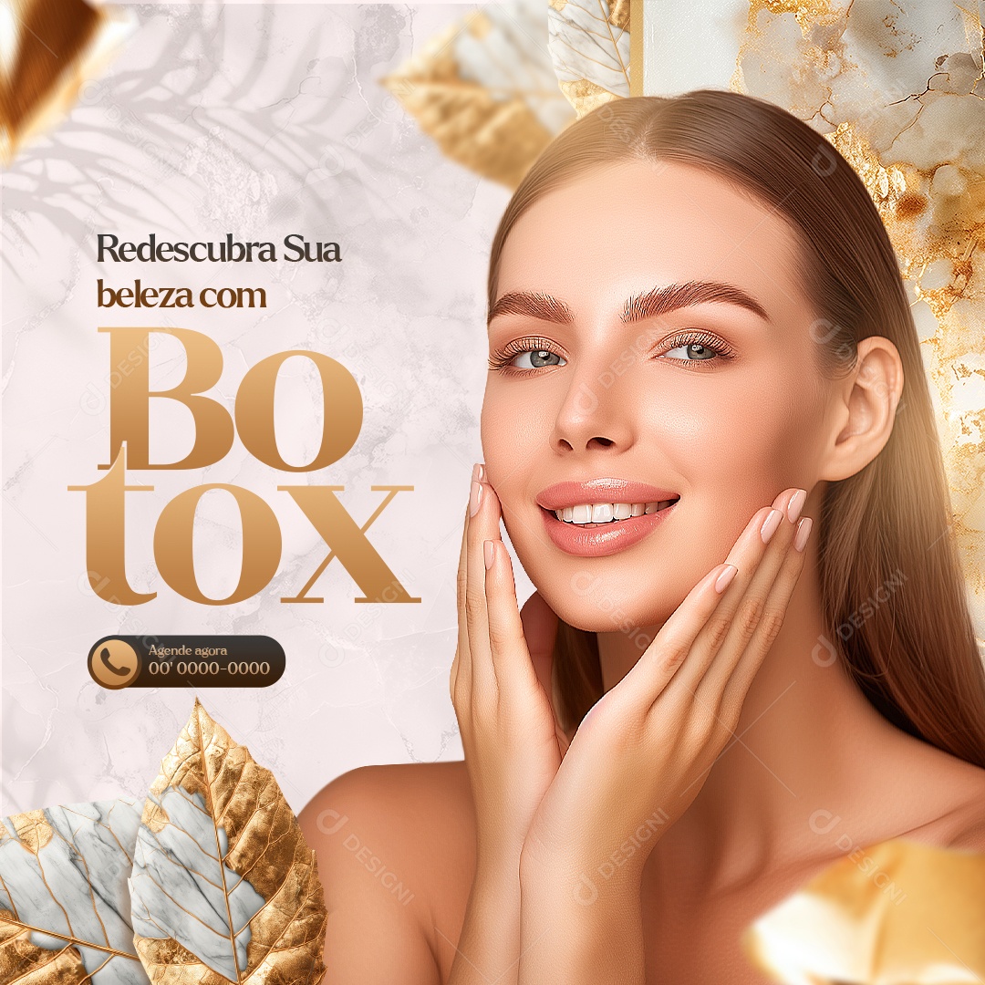 Estética Redescubra Sua Beleza com Botox Social Media PSD Editável
