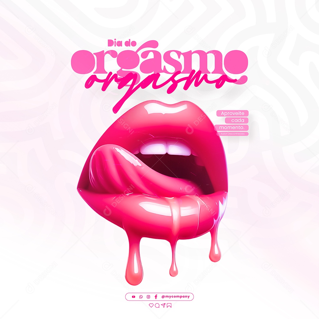 Feed Dia do Orgasmo 31 de Julho Social Media PSD Editável