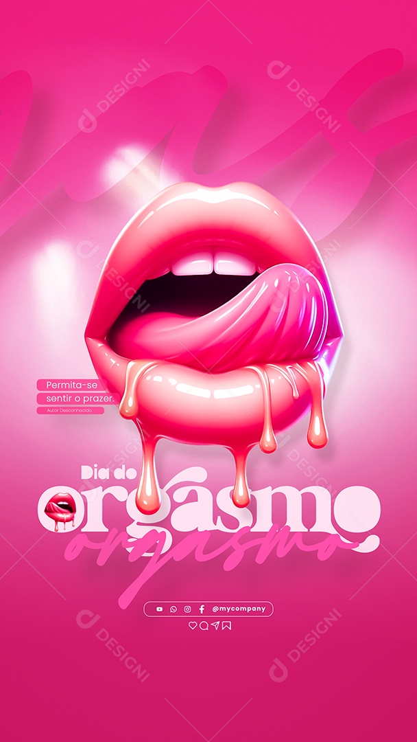 Story Dia do Orgasmo 31 de Julho Permita-se Sentir o Prazer Social Media PSD Editável
