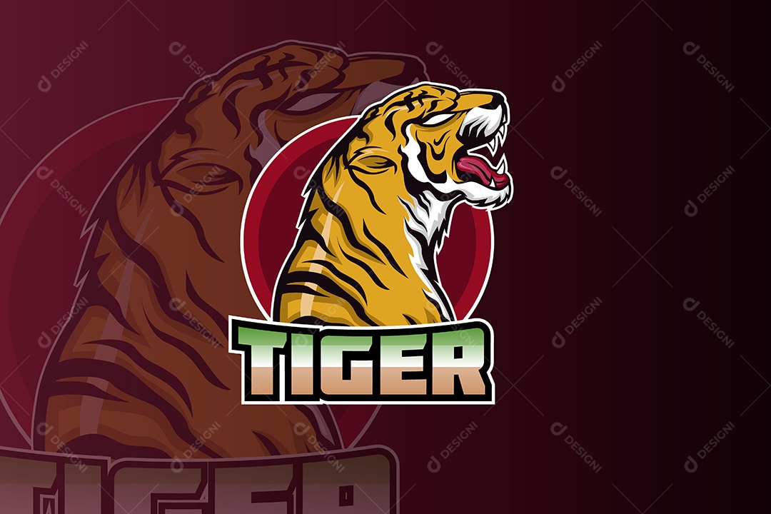 Tigre Mascote Ilustração Vetor EPS