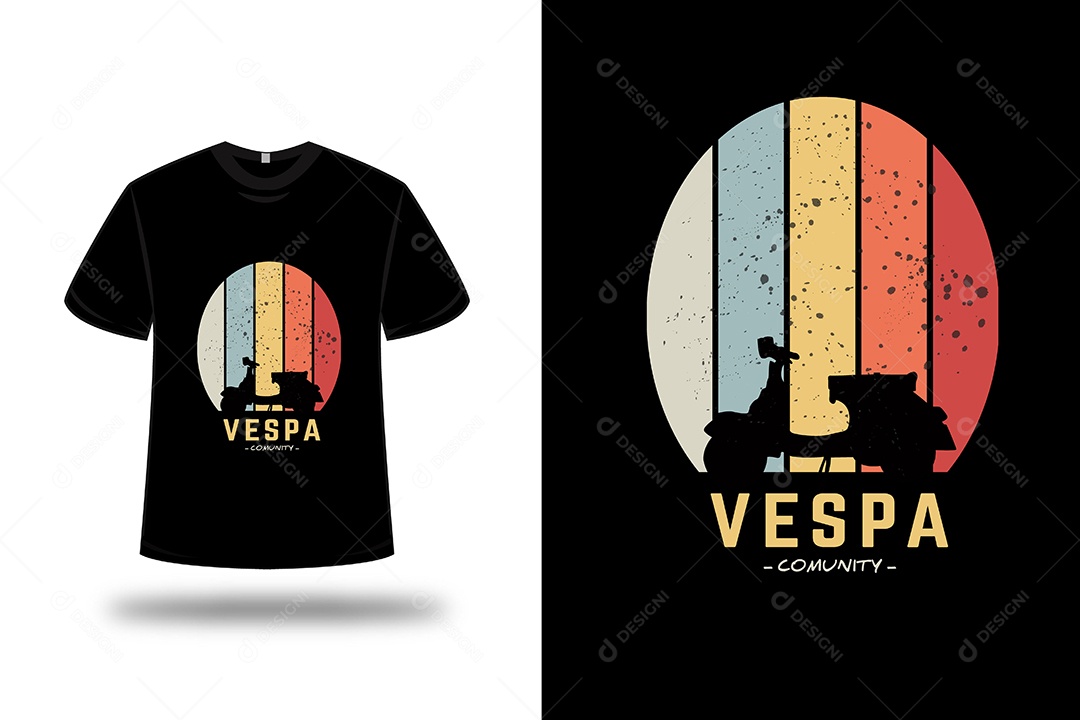 Camiseta Vespa Vetor EPS