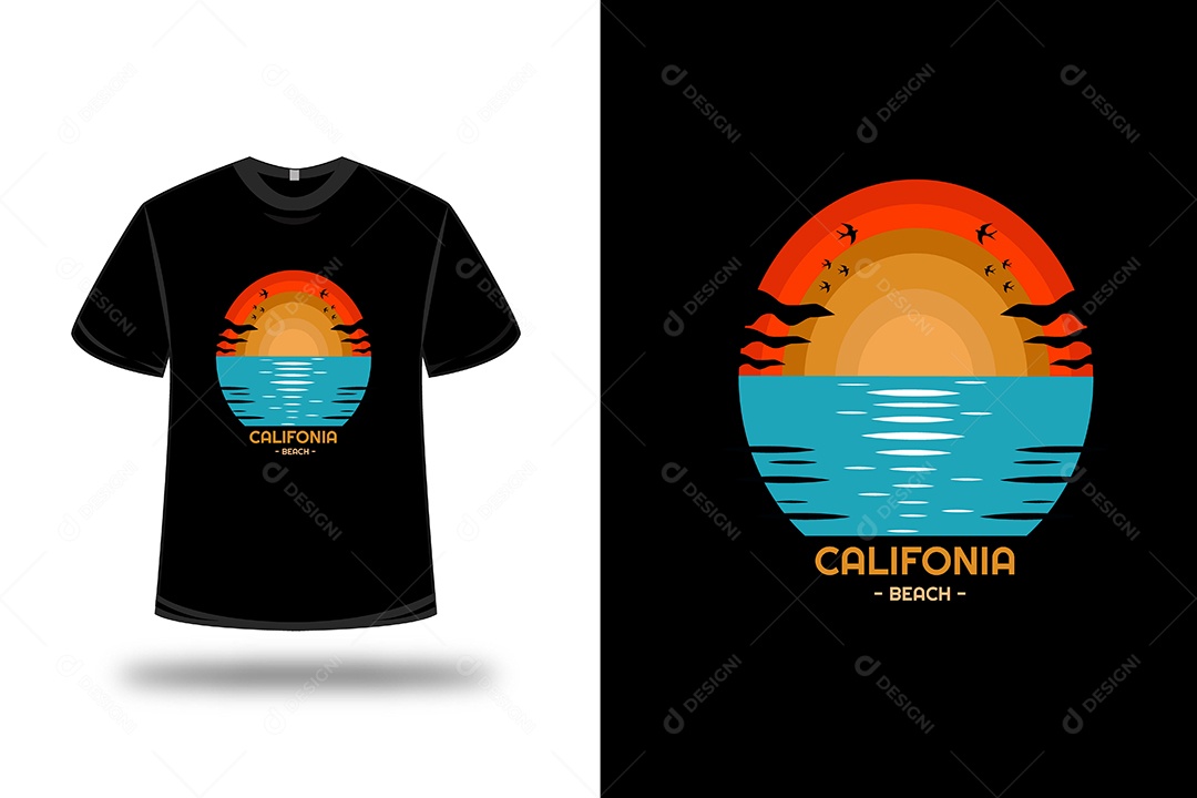 Camiseta Califórnia Vetor EPS