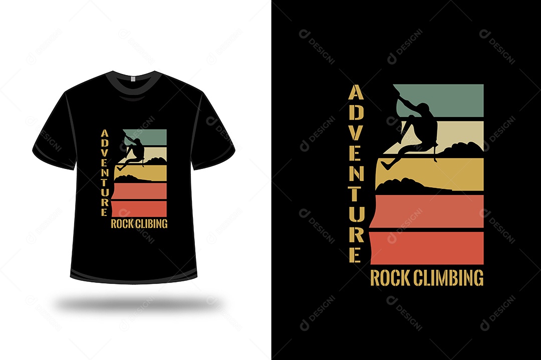 Camiseta Escalada de Aventura Vetor EPS