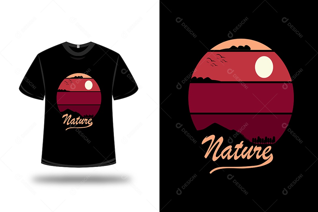 Camiseta Natureza Vetor EPS