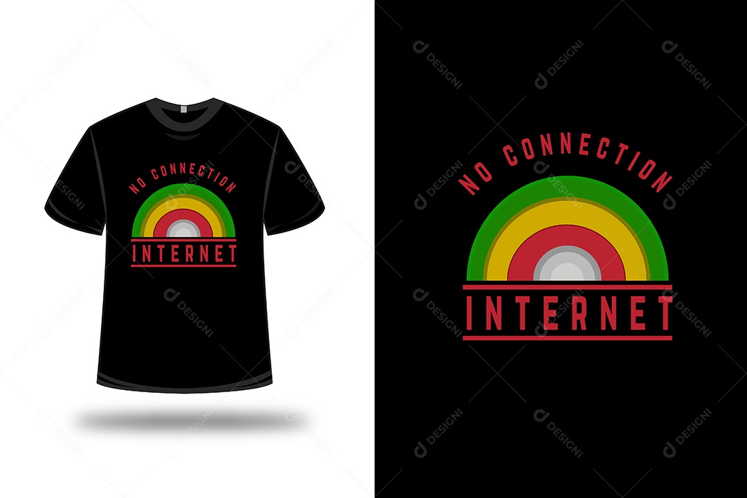 Camiseta Sem Conexão Internet Vetor EPS