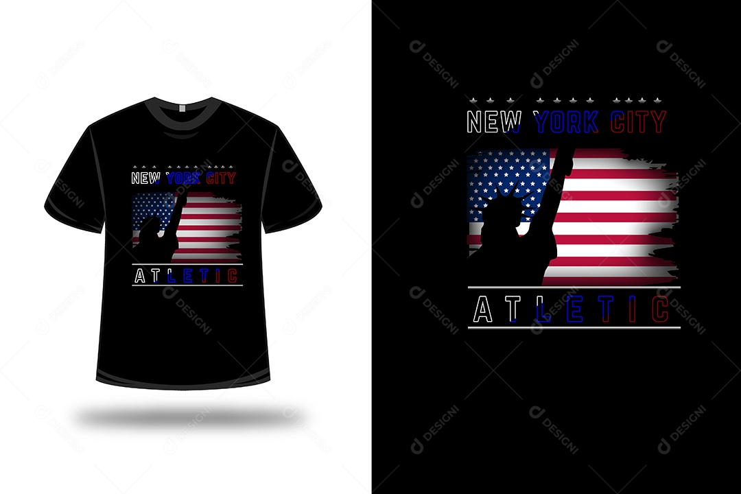 Camiseta Atletismo Da Cidade De Nova Iorque Vetor EPS