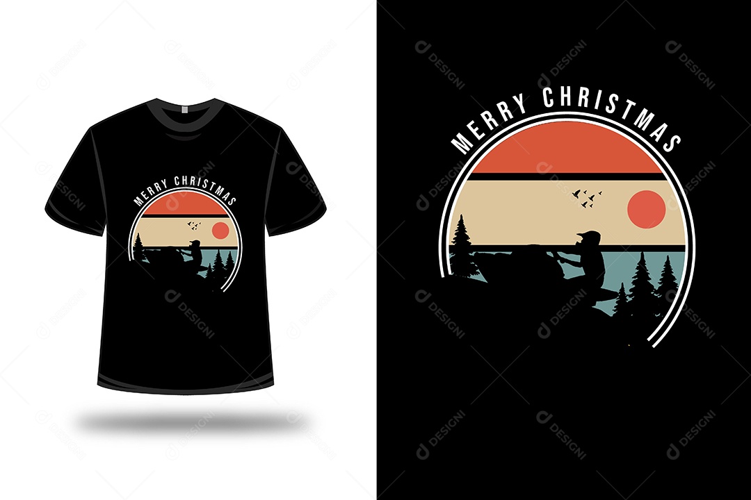 Camiseta Feliz Natal  Vetor EPS