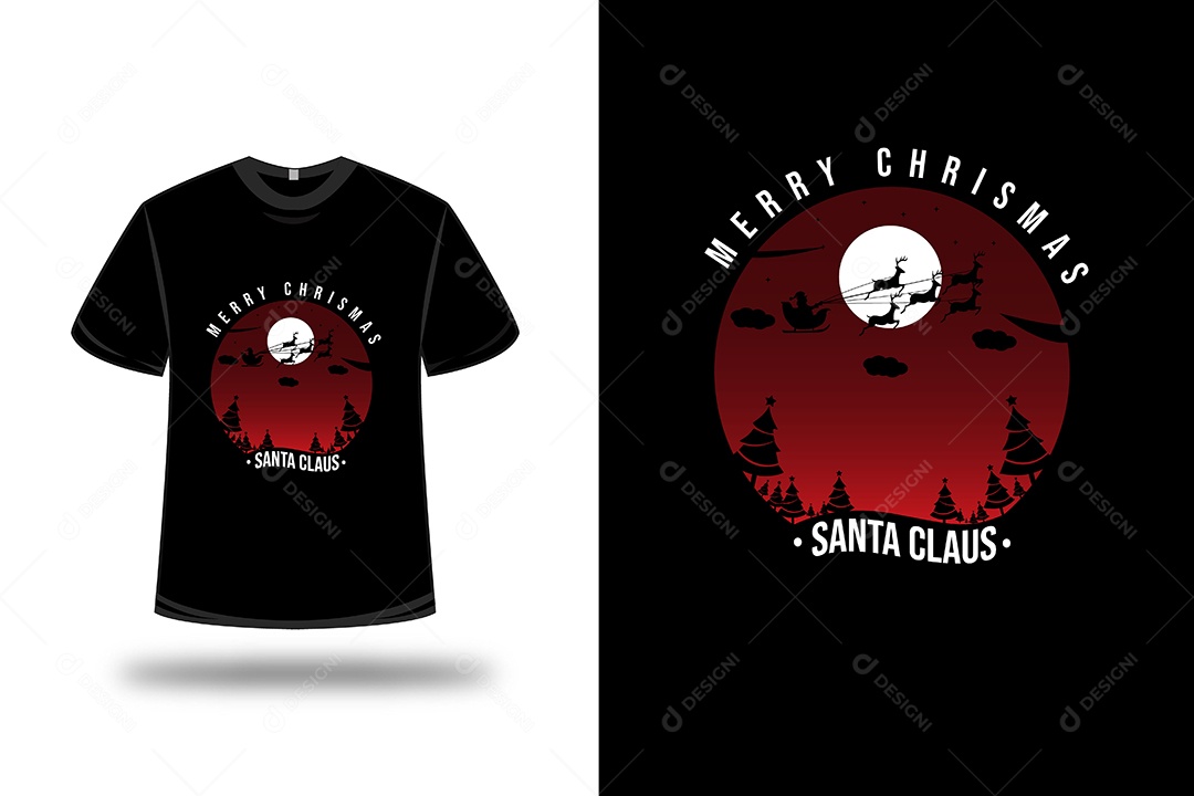 Camiseta Feliz Natal Papai Noel Vetor EPS