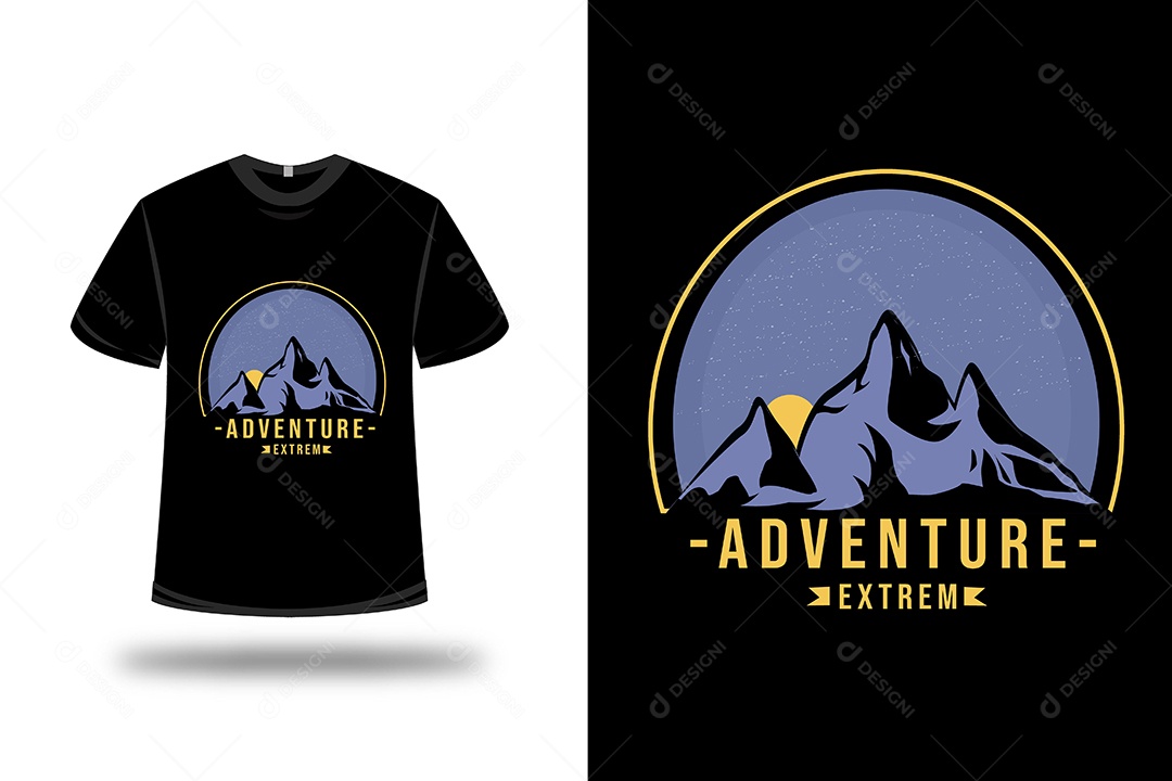 Camiseta Aventura Extrema Vetor EPS