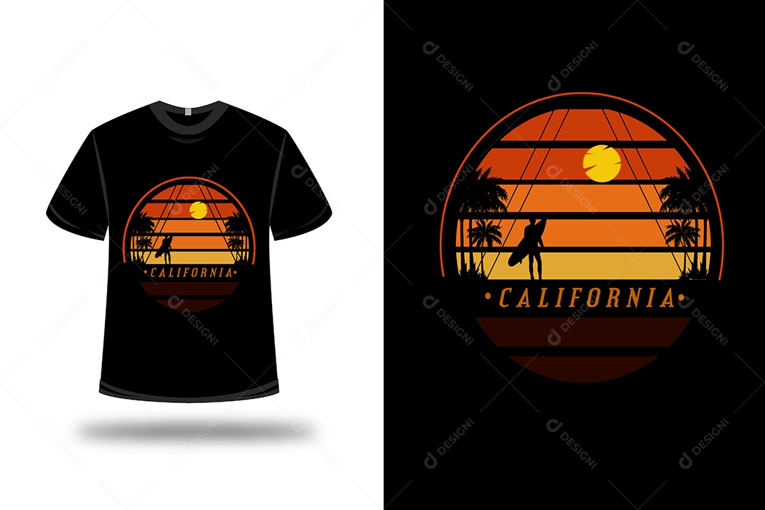 Camiseta Califórnia Vetor EPS