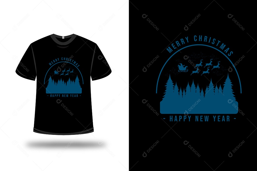 Camiseta  Feliz Natal Feliz  Ano Novo Vetor EPS