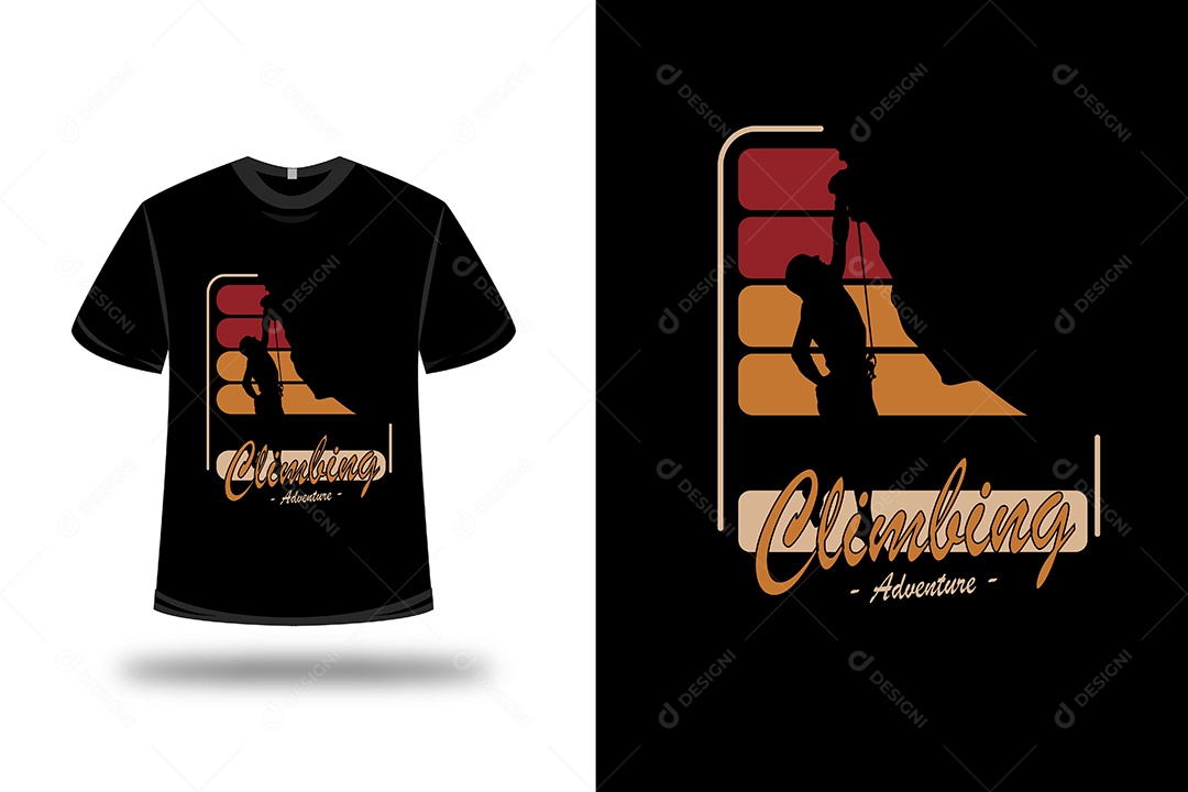 Camiseta Aventura de Escalada Vetor EPS
