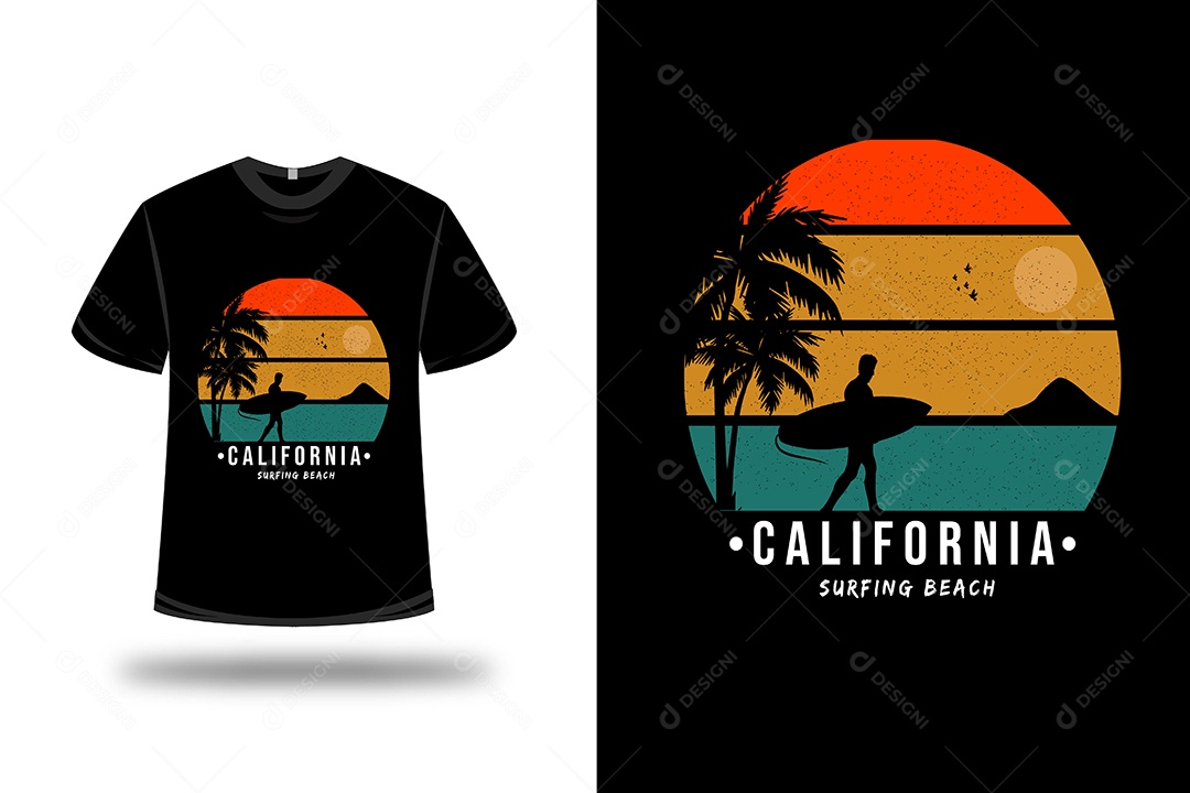 Camiseta Califórnia Vetor EPS