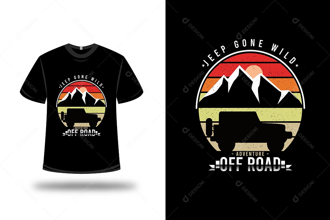 Camiseta Jipe Enlouquecido Vetor EPS