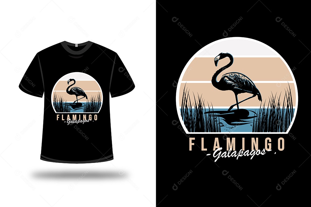 Camiseta Flamingo Vetor EPS