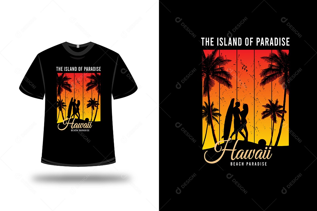 Camiseta A iIha Do Paraíso Vetor EPS