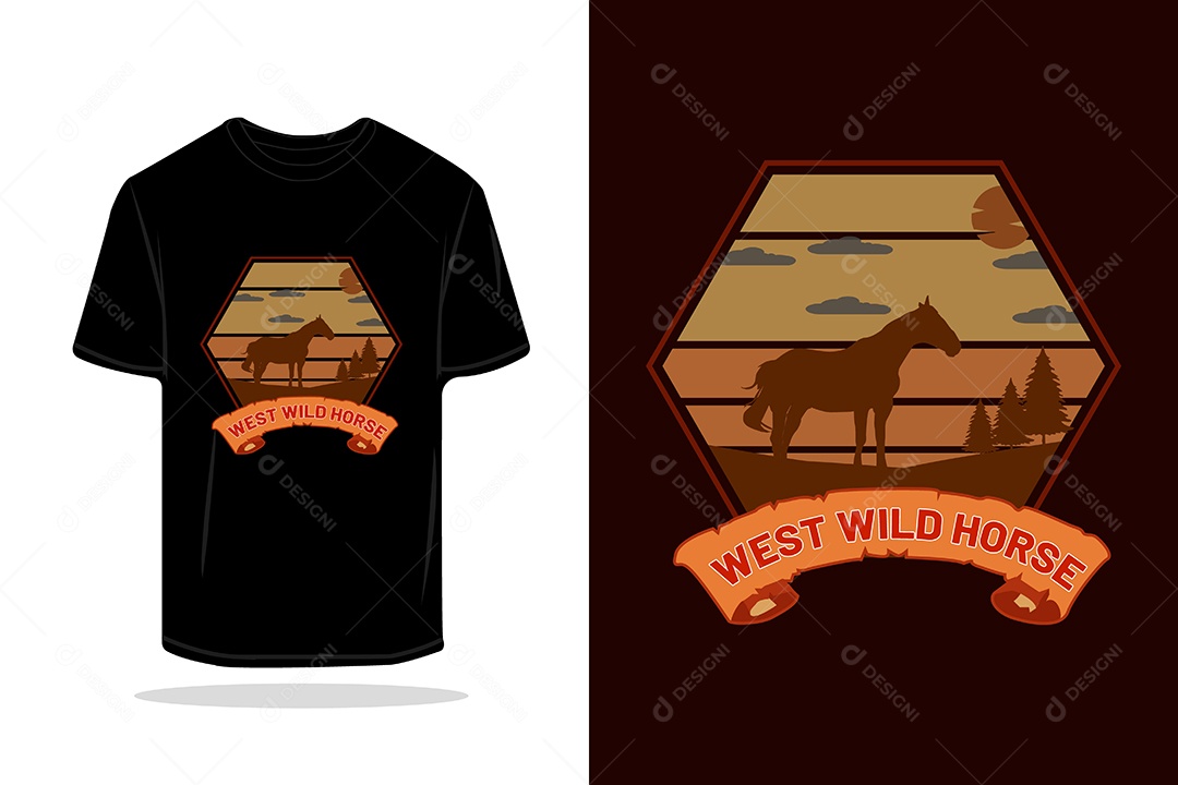 Modelo de Estampa de Camiseta Vetor EPS