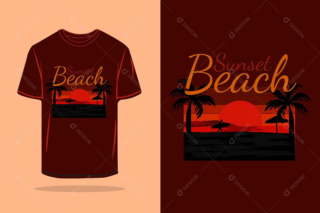 Modelo de Estampa de Camiseta Vetor EPS