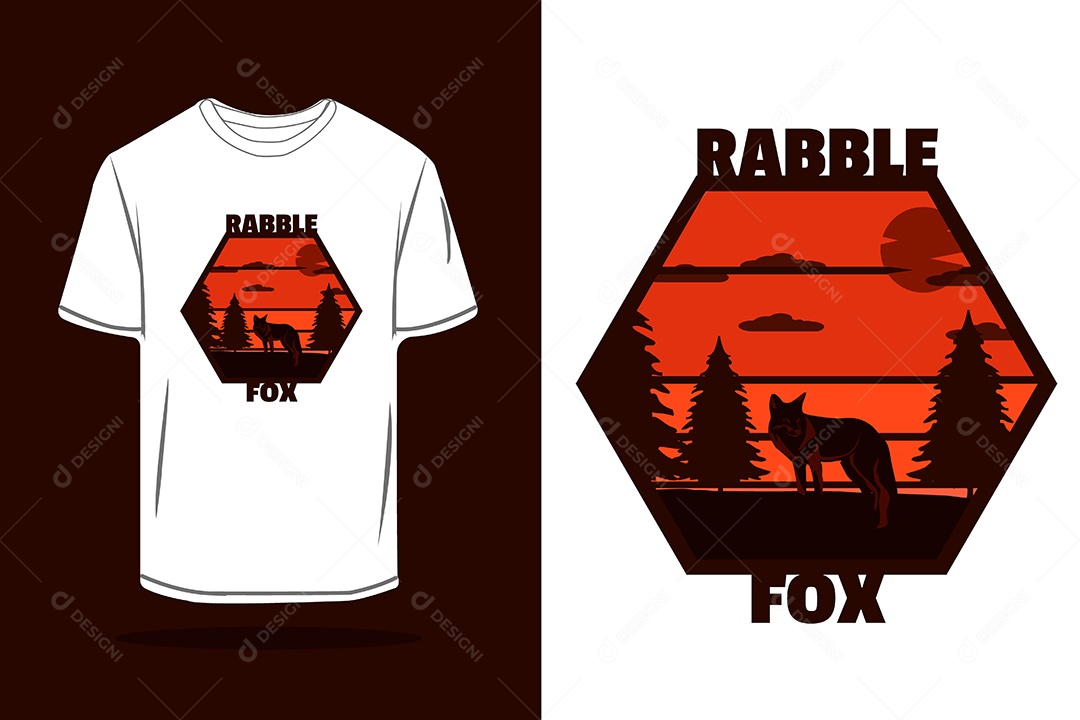 Modelo de Estampa de Camiseta Vetor EPS