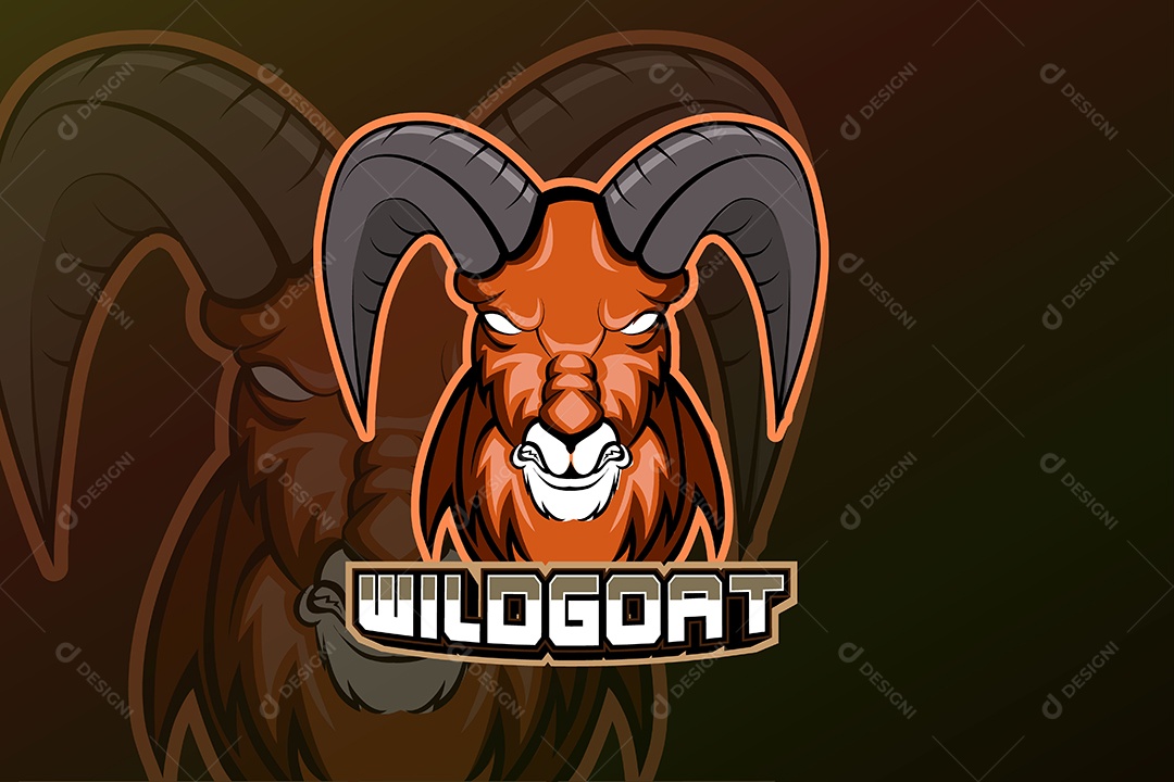 Bode Mascote Ilustração Vetor EPS