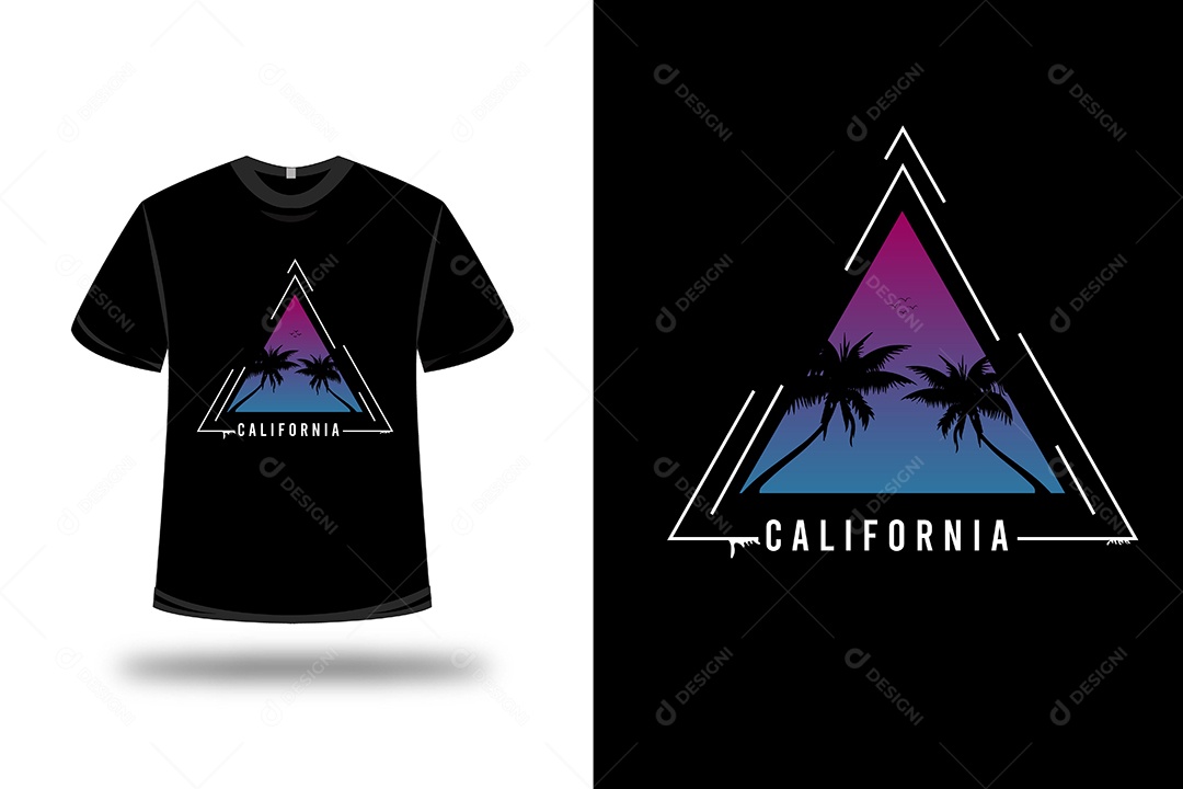 Camiseta Califórnia Vetor EPS
