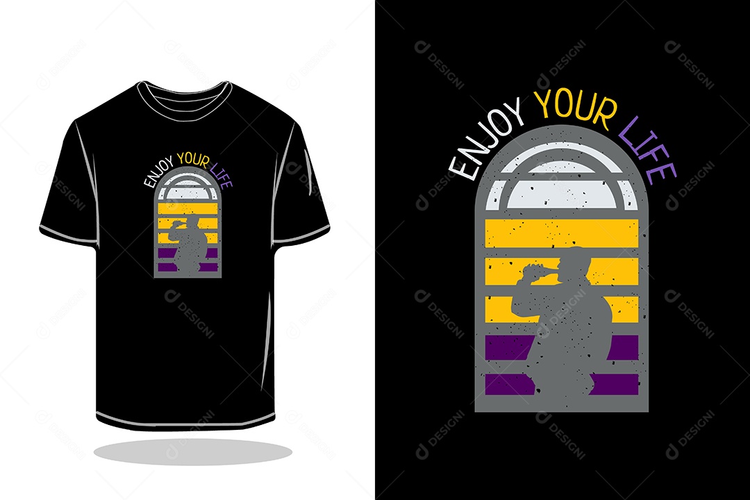 Modelo de Estampa de Camiseta Vetor EPS