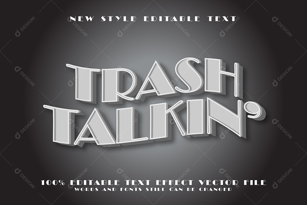 Efeito de Texto Falando Besteira Vetor EPS Editável