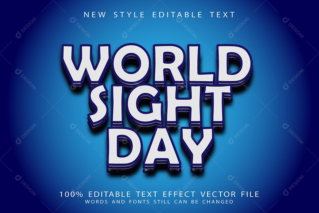 World Day Text Effect Vision EPS Vector Editable