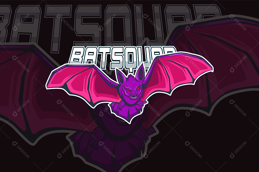 Morcego Mascote Ilustração Vetor EPS