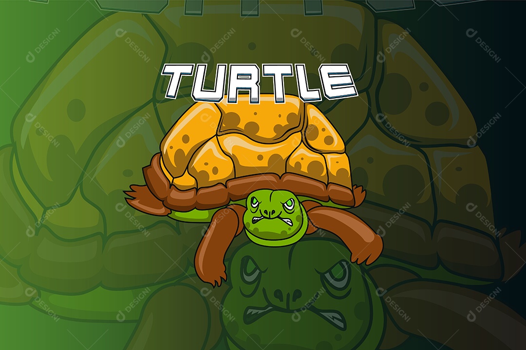 Tartaruga Mascote Ilustração Vetor EPS