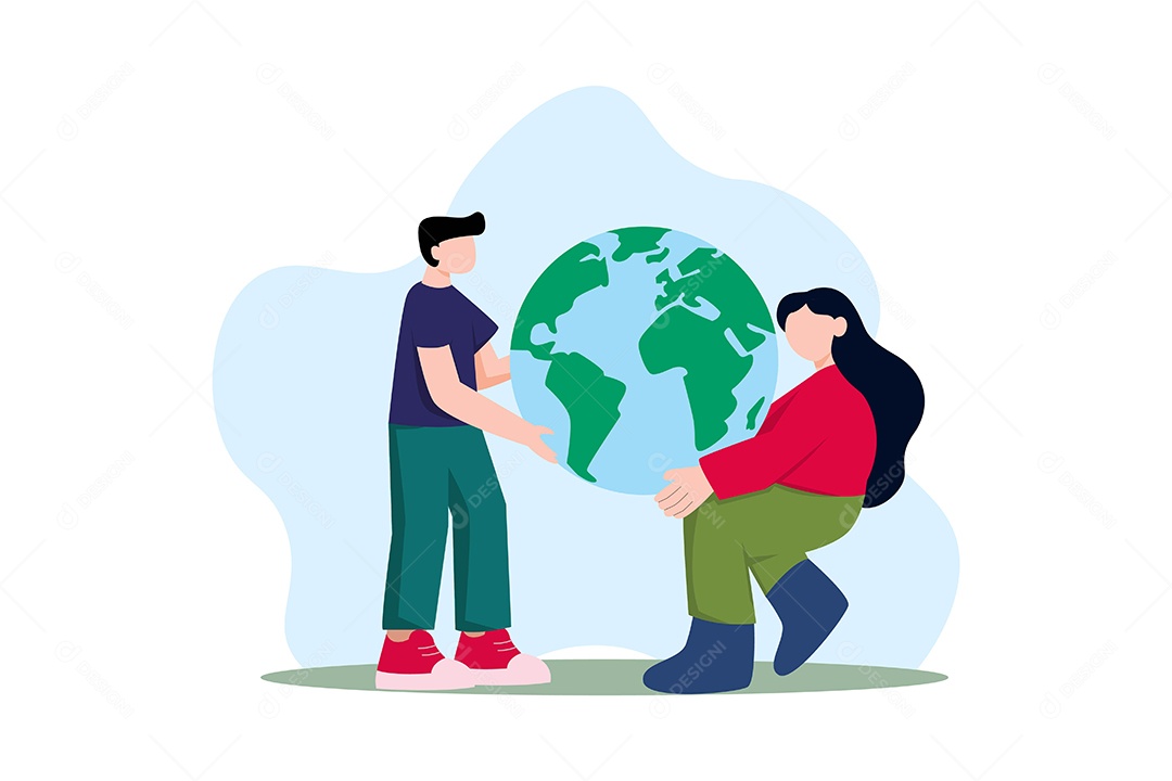 Ilustração do Dia da Terra Votar EPS