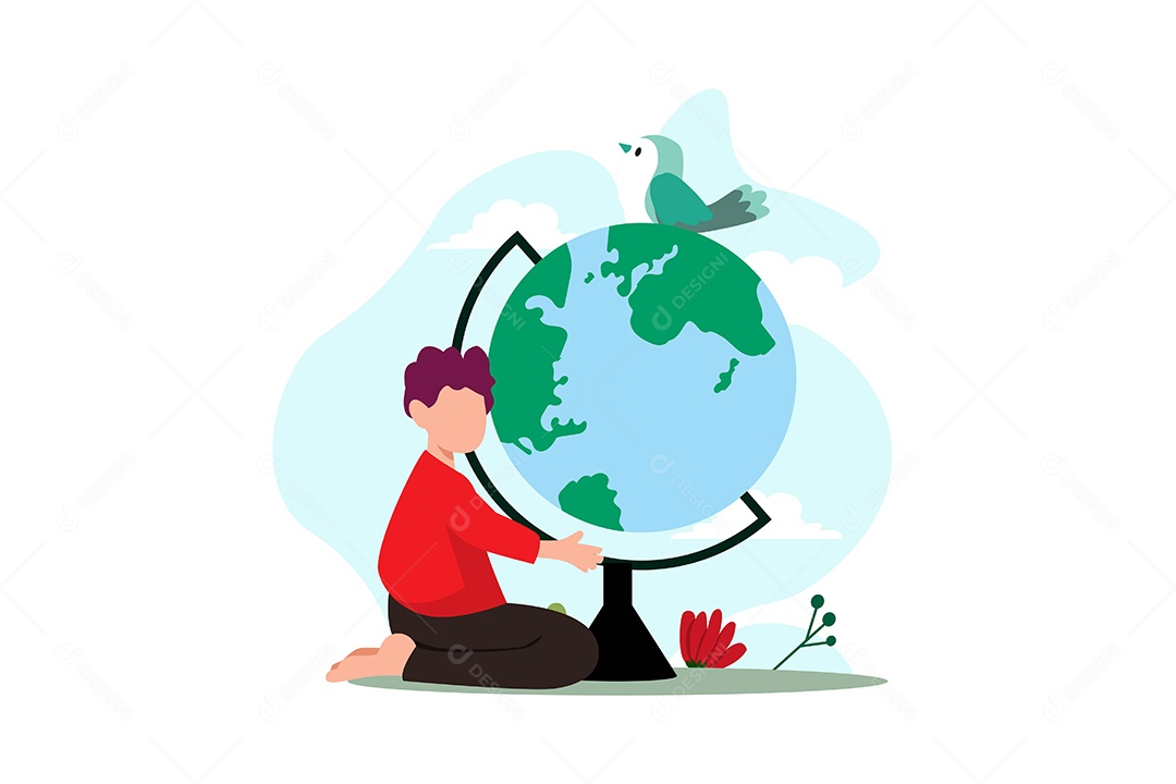 Ilustração do Dia da Terra Votar EPS