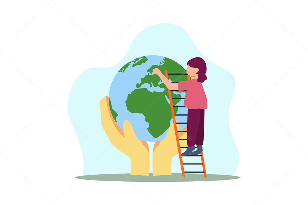 Ilustração do Dia da Terra Votar EPS