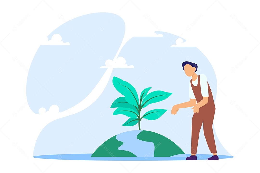 Ilustração do Dia da Terra Votar EPS