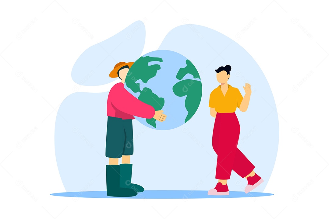 Ilustração do Dia da Terra Votar EPS