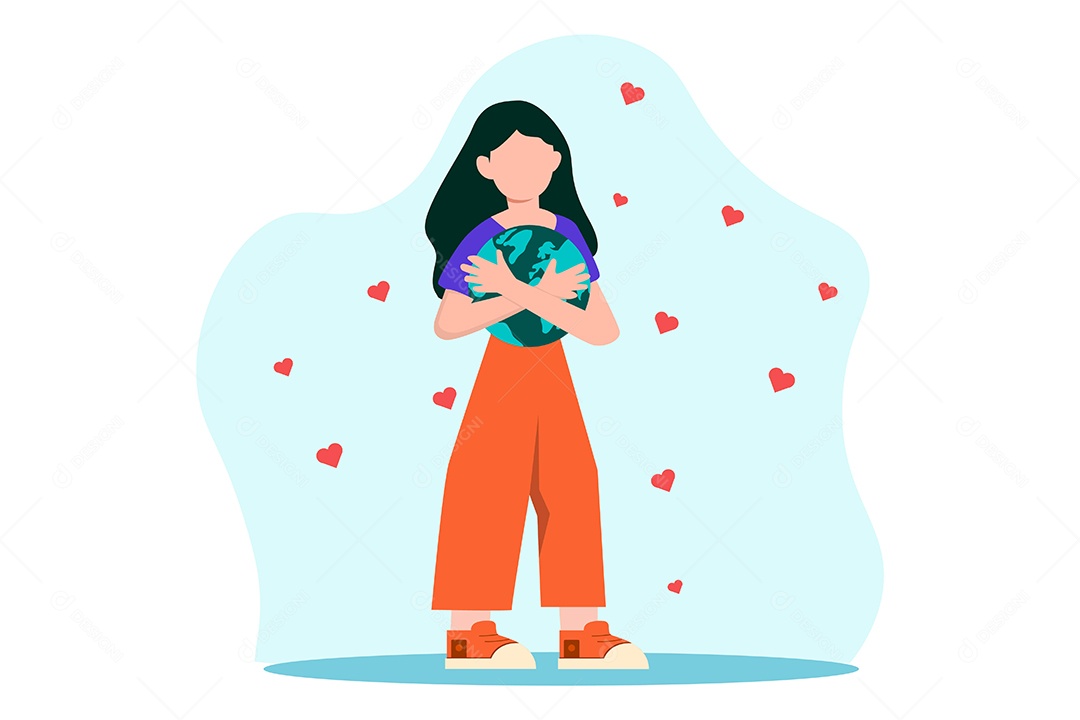 Ilustração do Dia da Terra Votar EPS