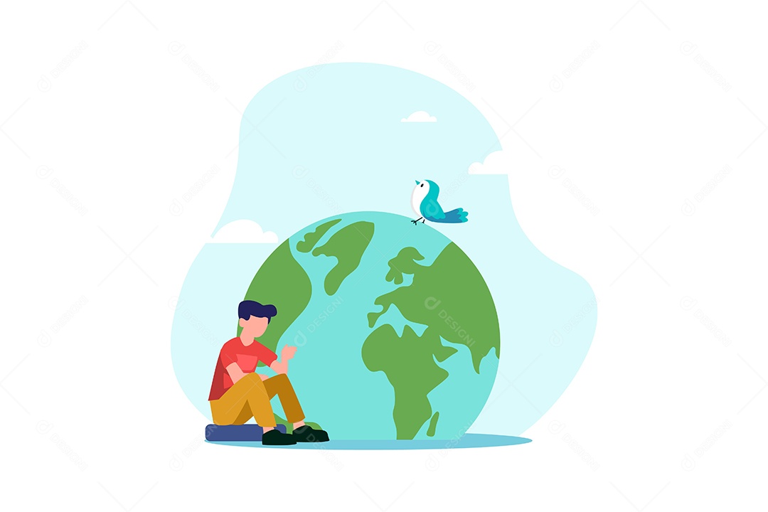 Ilustração do Dia da Terra Votar EPS