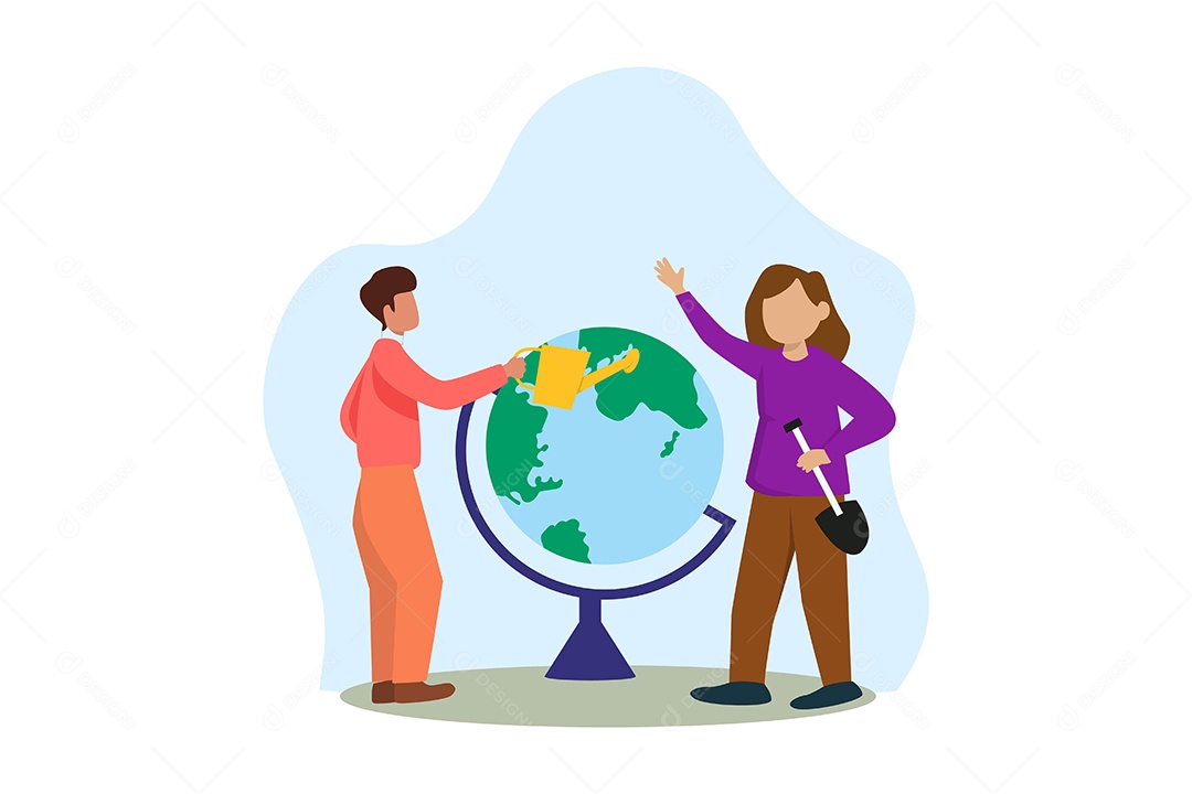 Ilustração do Dia da Terra Votar EPS